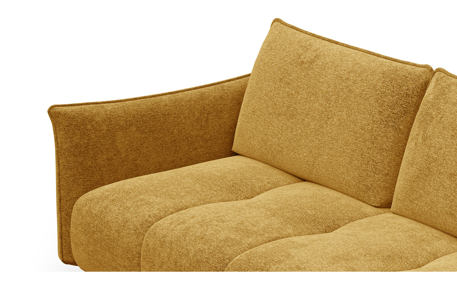 Canapé d’angle 5 places droit AERA, miel