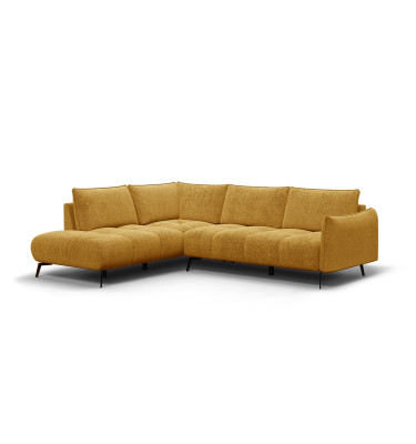 Canapé d’angle 5 places gauche AERA, miel
