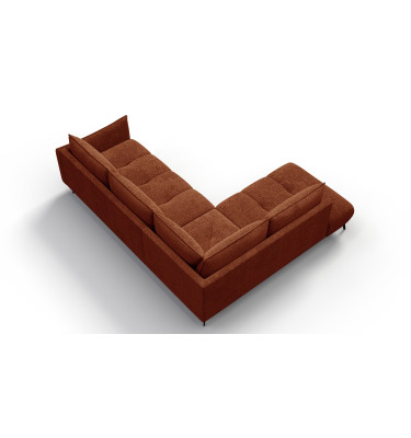 Canapé d’angle 5 places gauche AERA, orange