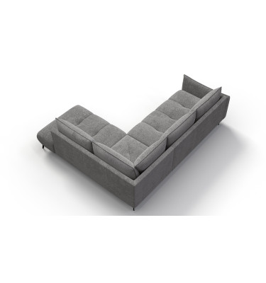 Canapé d’angle 5 places droit AERA, gris chaud