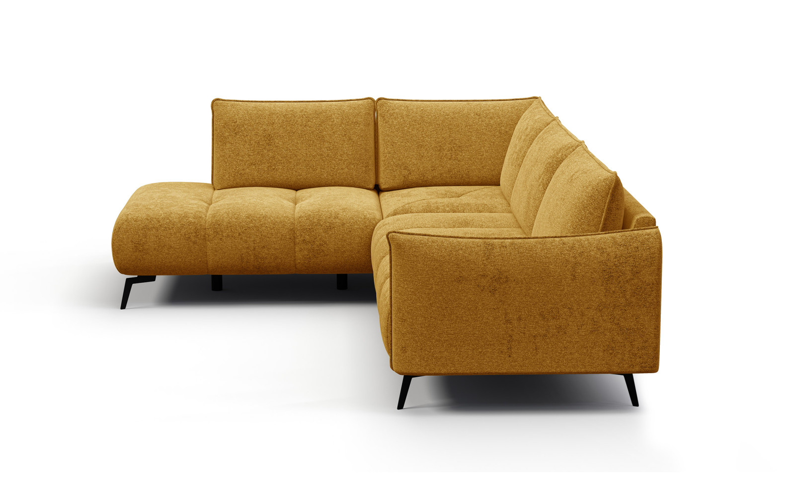 Canapé d’angle 5 places gauche AERA, miel