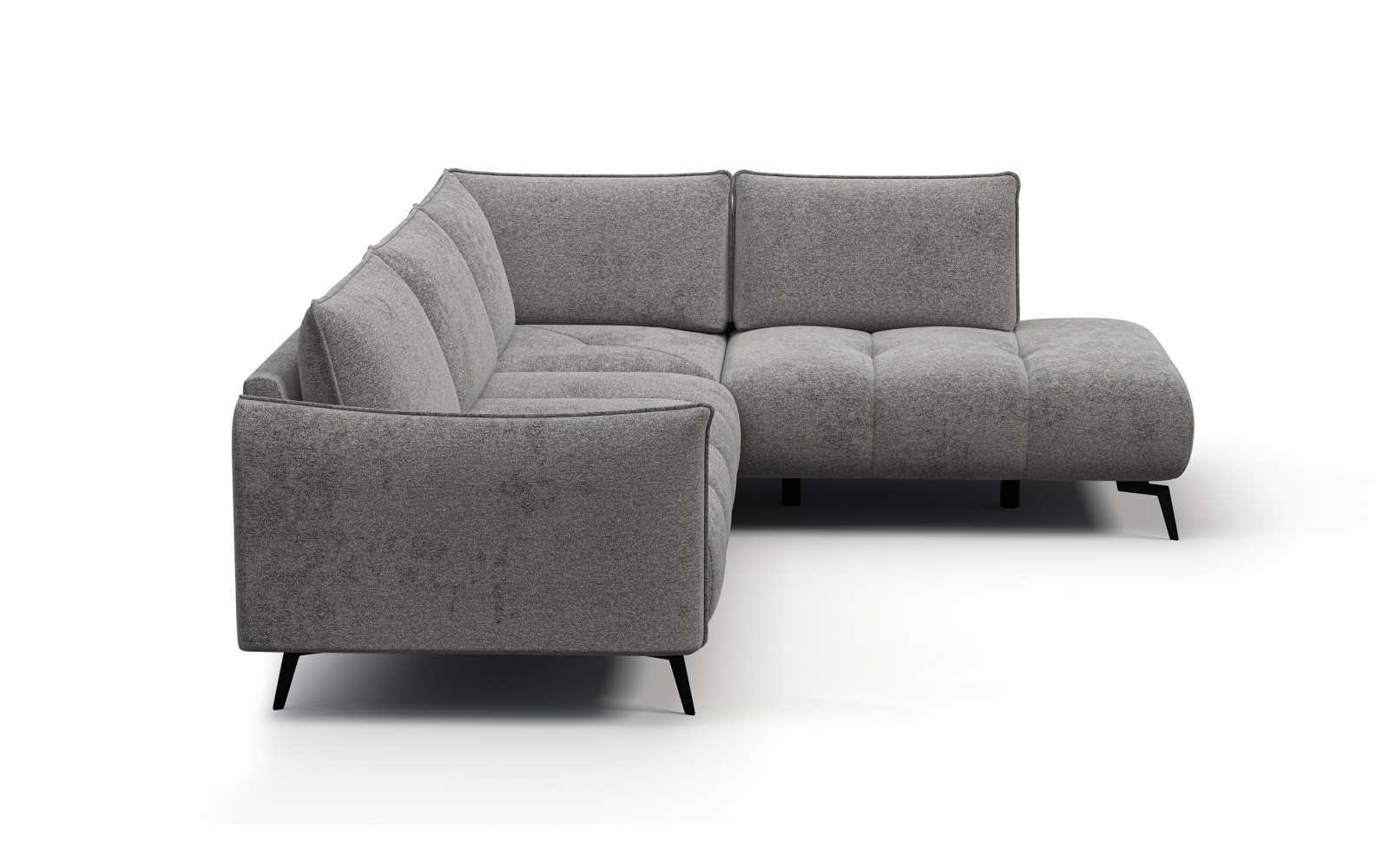 Canapé d’angle 5 places droit AERA, gris chaud