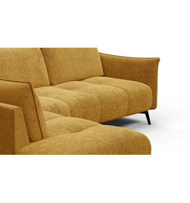 Canapé d’angle 5 places gauche AERA, miel