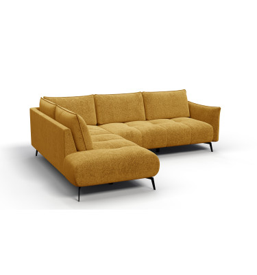 Canapé d’angle 5 places gauche AERA, miel