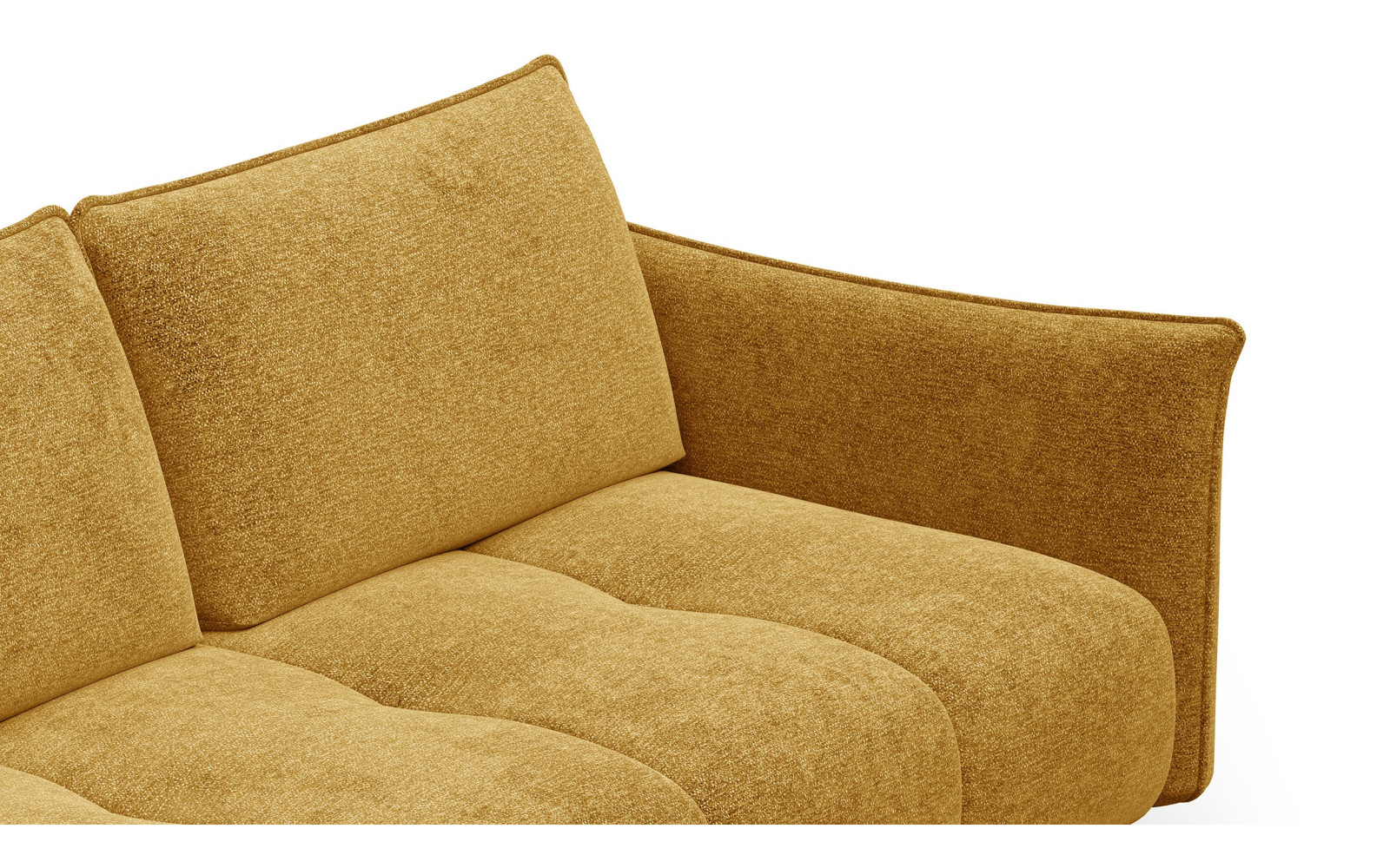 Canapé d’angle 5 places gauche AERA, miel