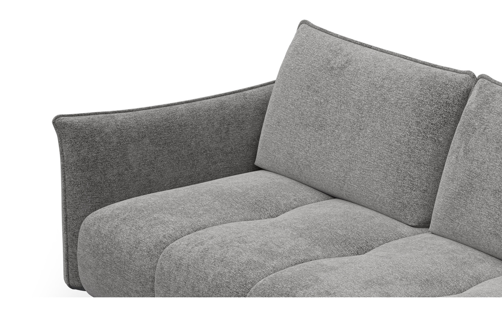 Canapé d’angle 5 places droit AERA, gris chaud