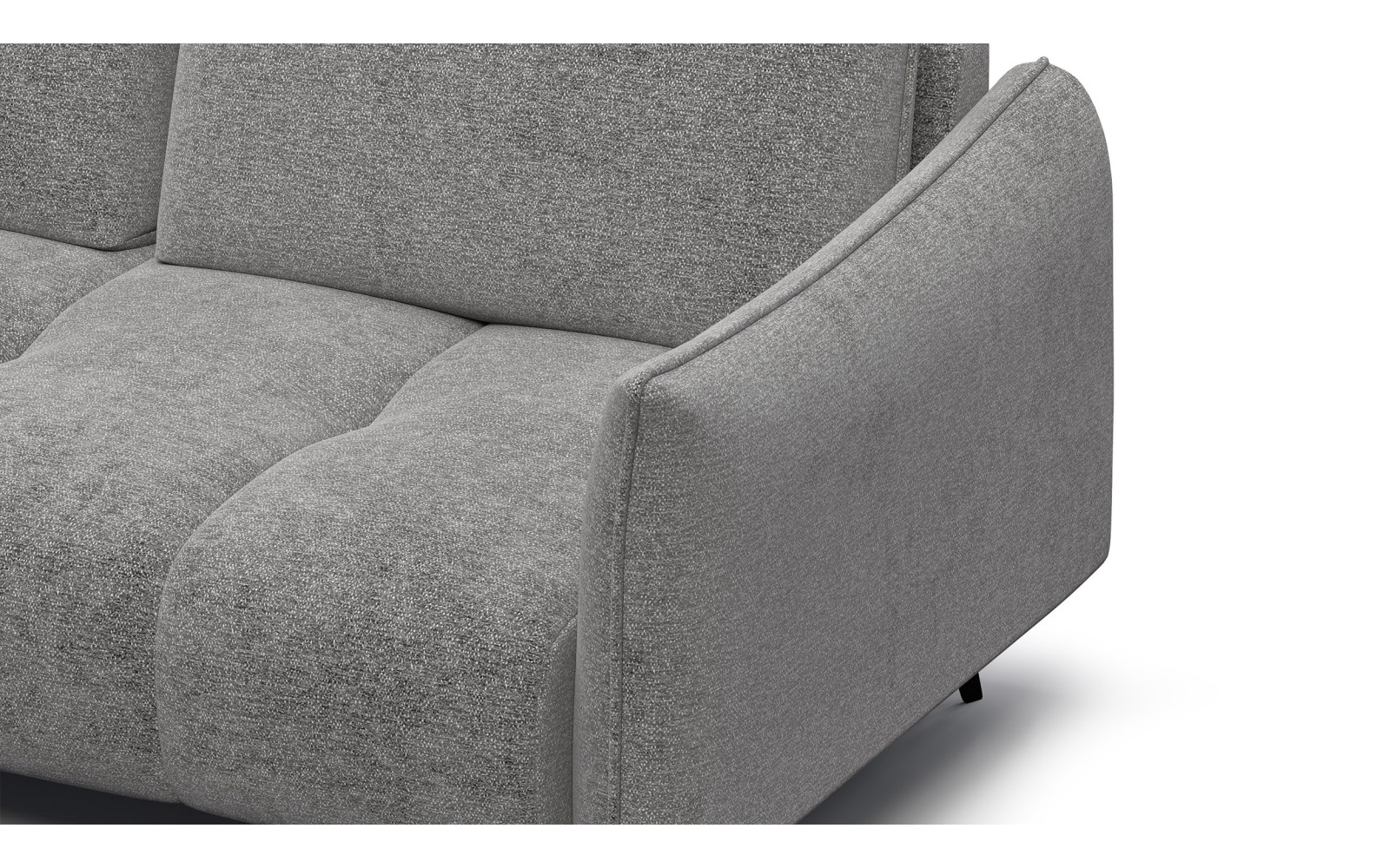 Canapé d’angle 5 places gauche AERA, gris chaud