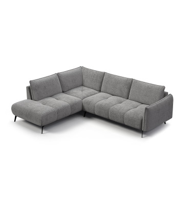 Canapé d’angle 5 places gauche AERA, gris chaud