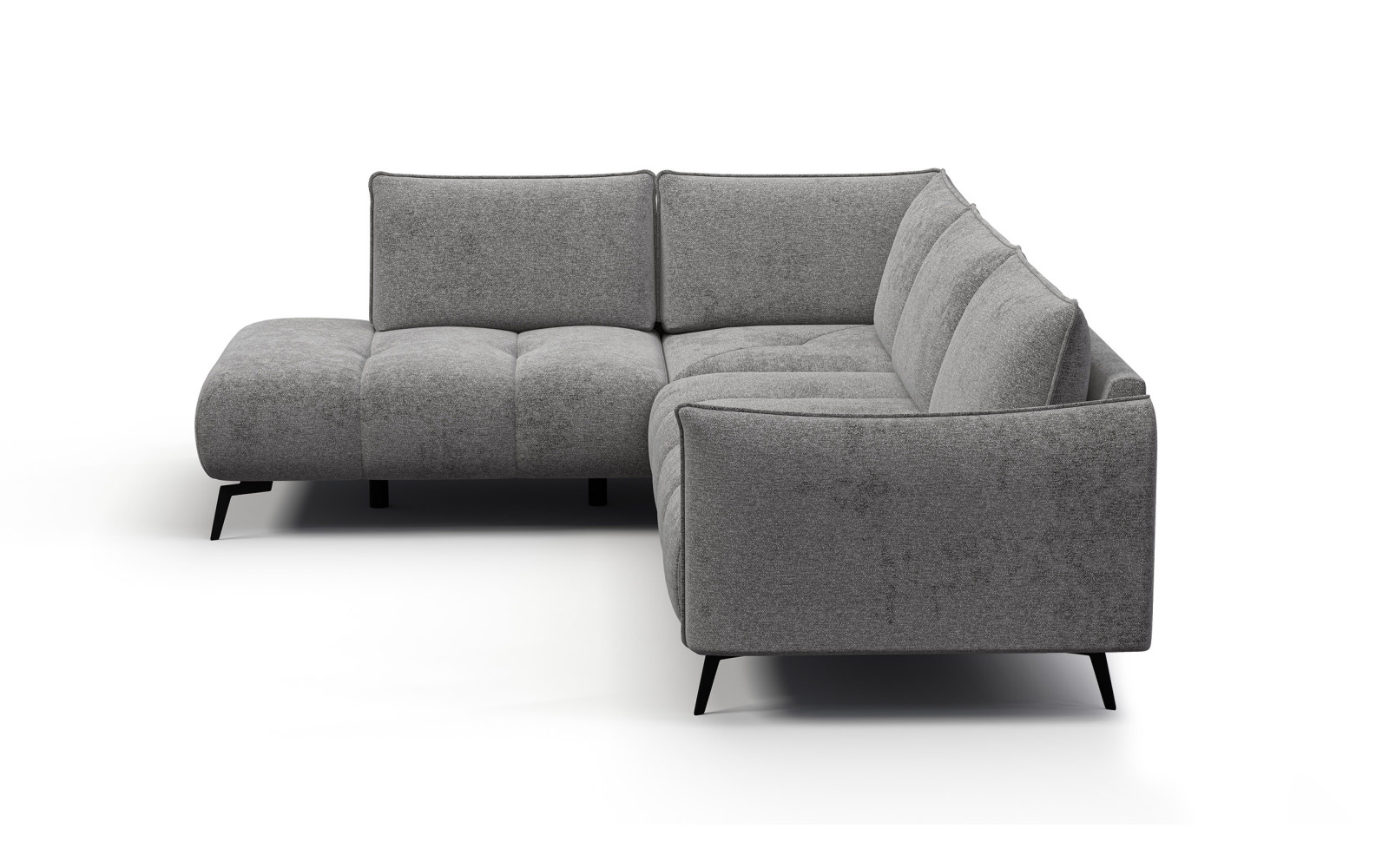 Canapé d’angle 5 places gauche AERA, gris chaud