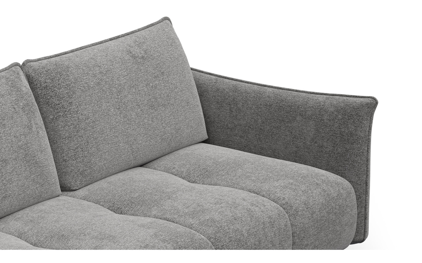 Canapé d’angle 5 places gauche AERA, gris chaud