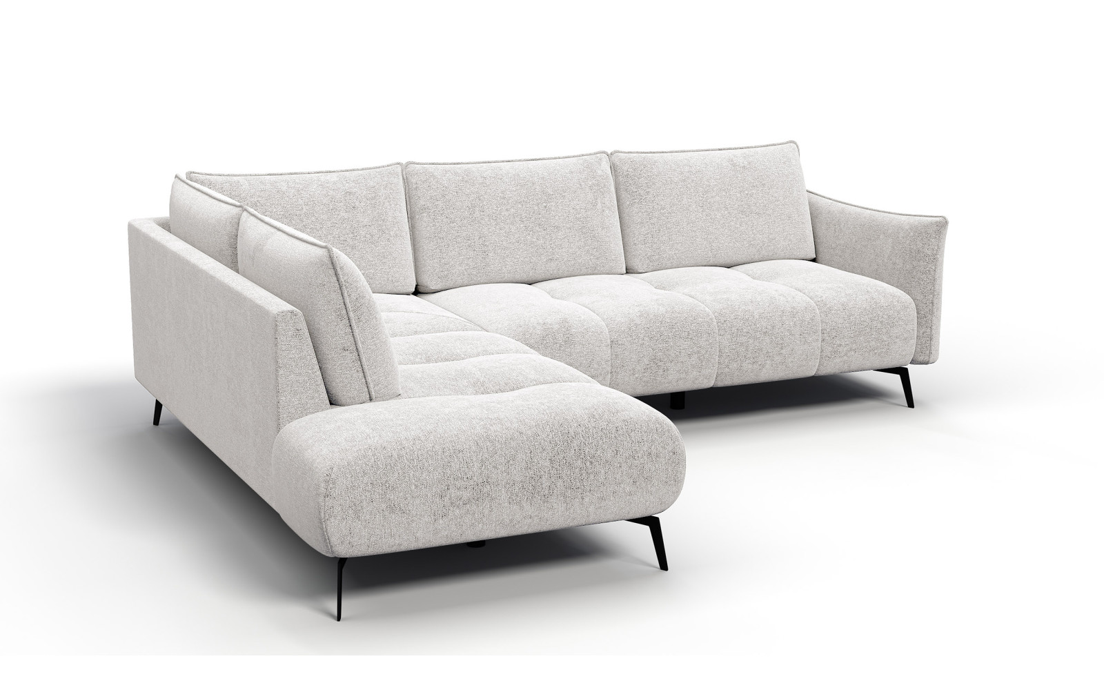 Canapé d’angle 5 places gauche AERA, ecru