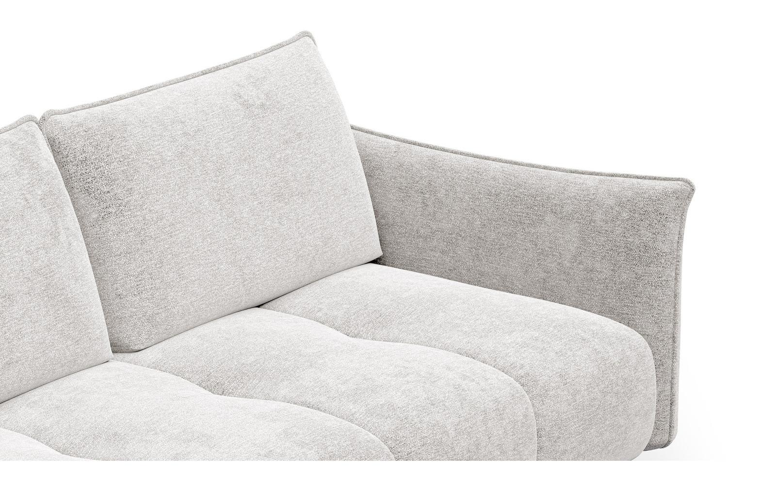 Canapé d’angle 5 places gauche AERA, ecru