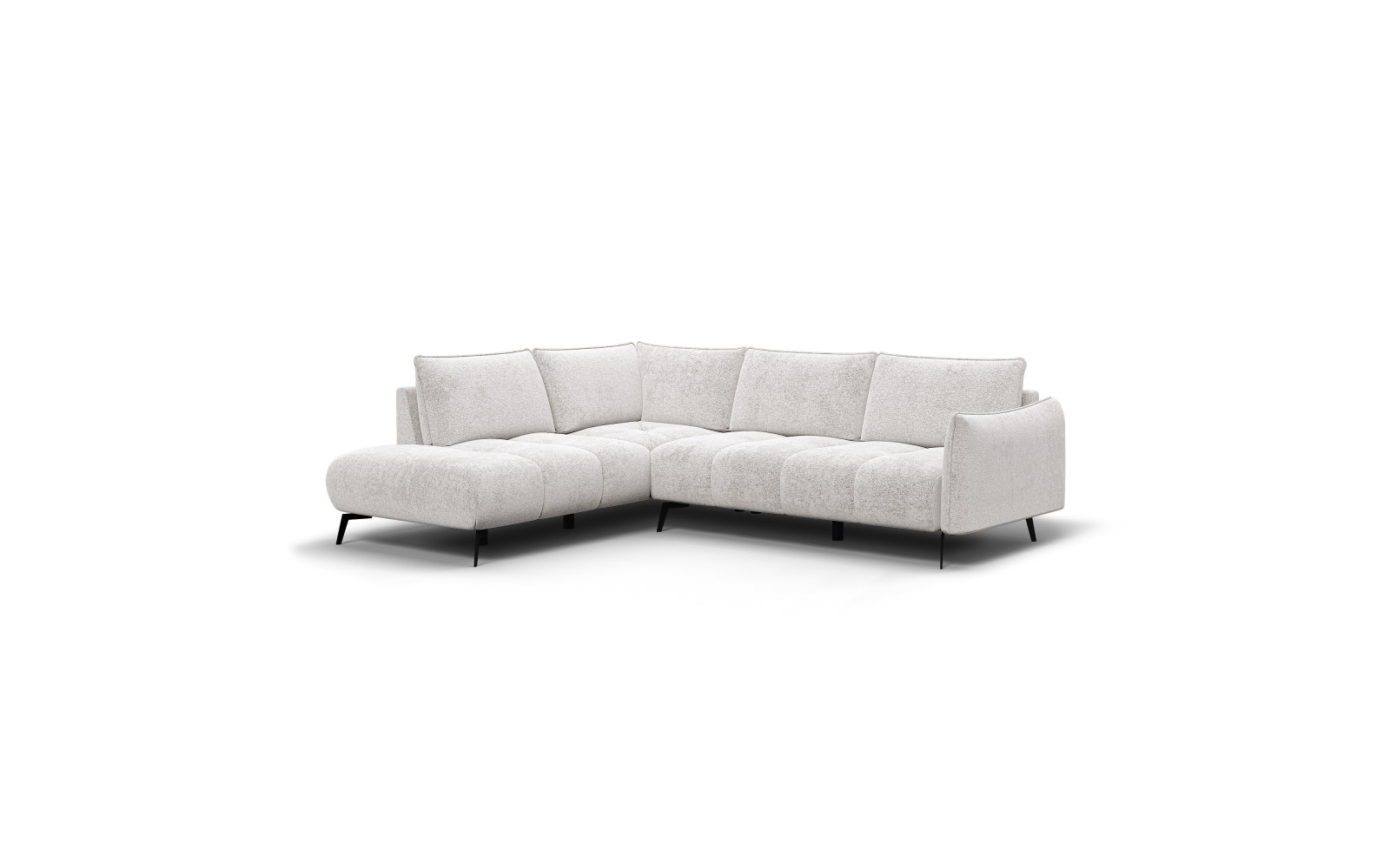 Canapé d’angle 5 places gauche AERA, ecru