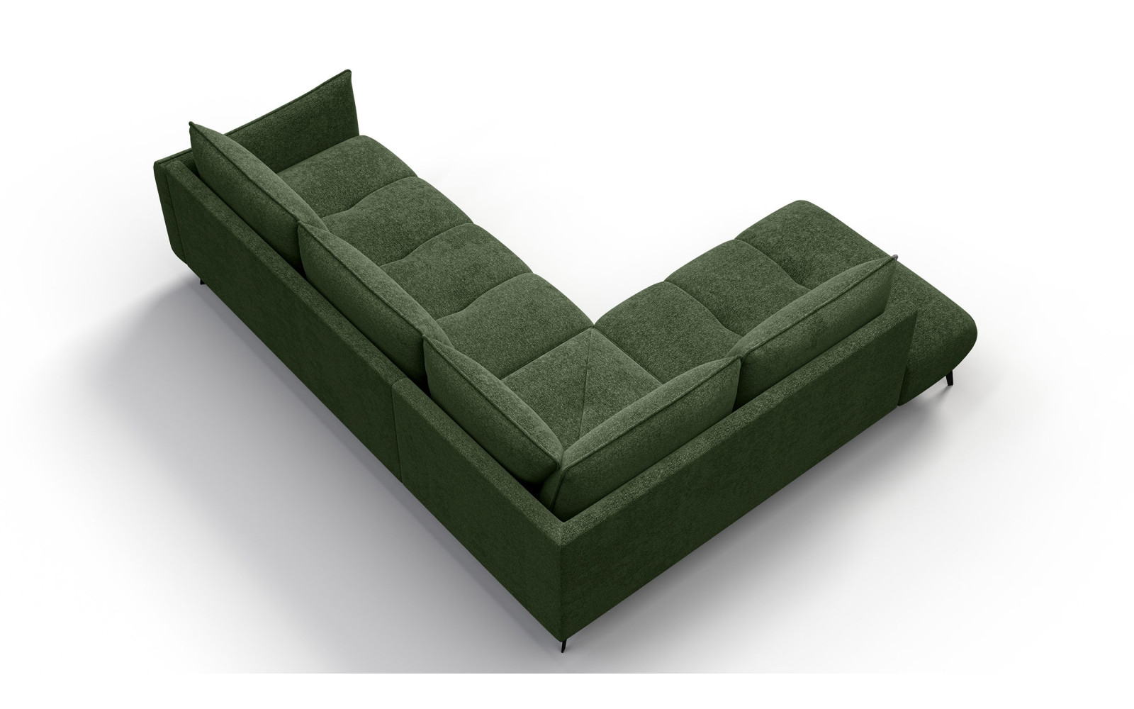 Canapé d’angle 5 places gauche AERA, vert