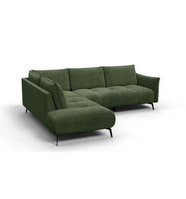 Canapé d’angle 5 places gauche AERA, vert