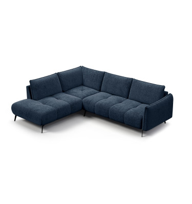 Canapé d’angle 5 places gauche AERA, bleu marine