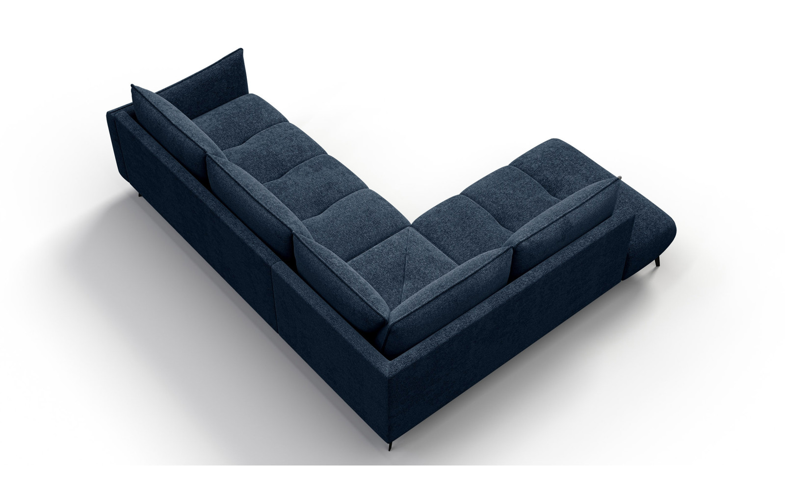 Canapé d’angle 5 places gauche AERA, bleu marine