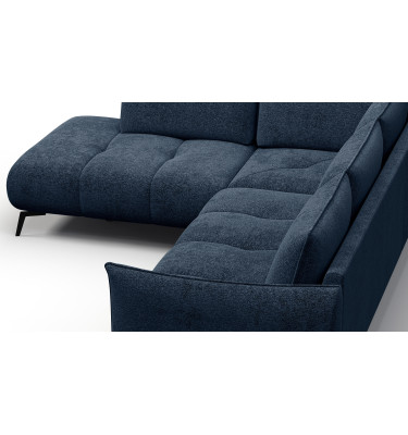 Canapé d’angle 5 places gauche AERA, bleu marine