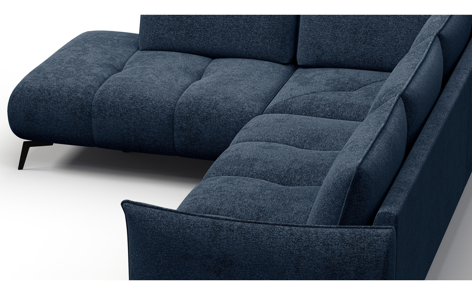 Canapé d’angle 5 places gauche AERA, bleu marine
