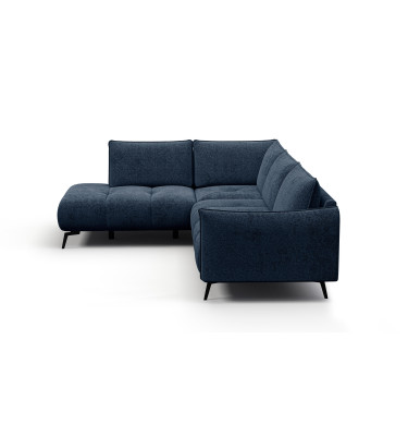 Canapé d’angle 5 places gauche AERA, bleu marine