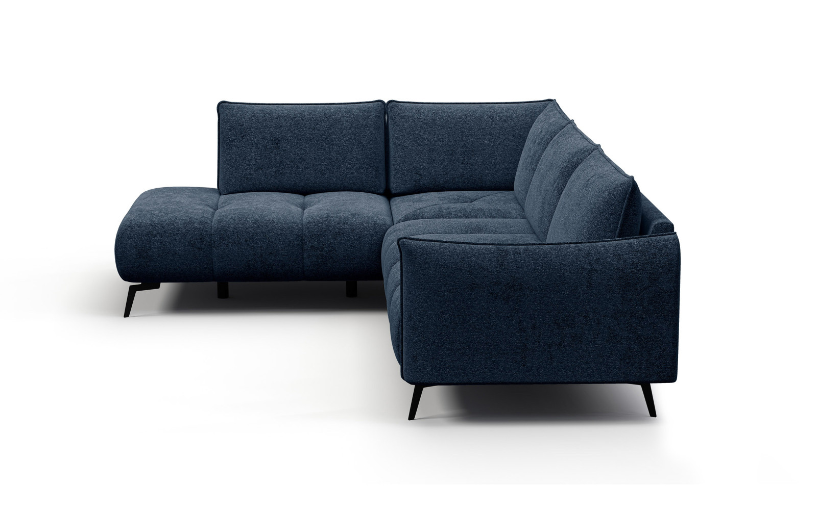 Canapé d’angle 5 places gauche AERA, bleu marine