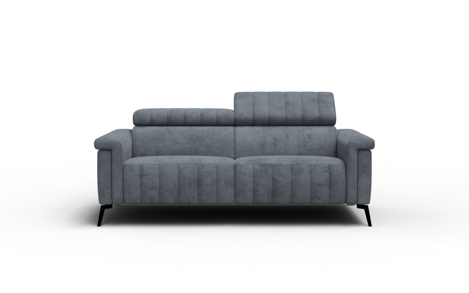 Canapé 3 places NORDEL, tissu gris foncé