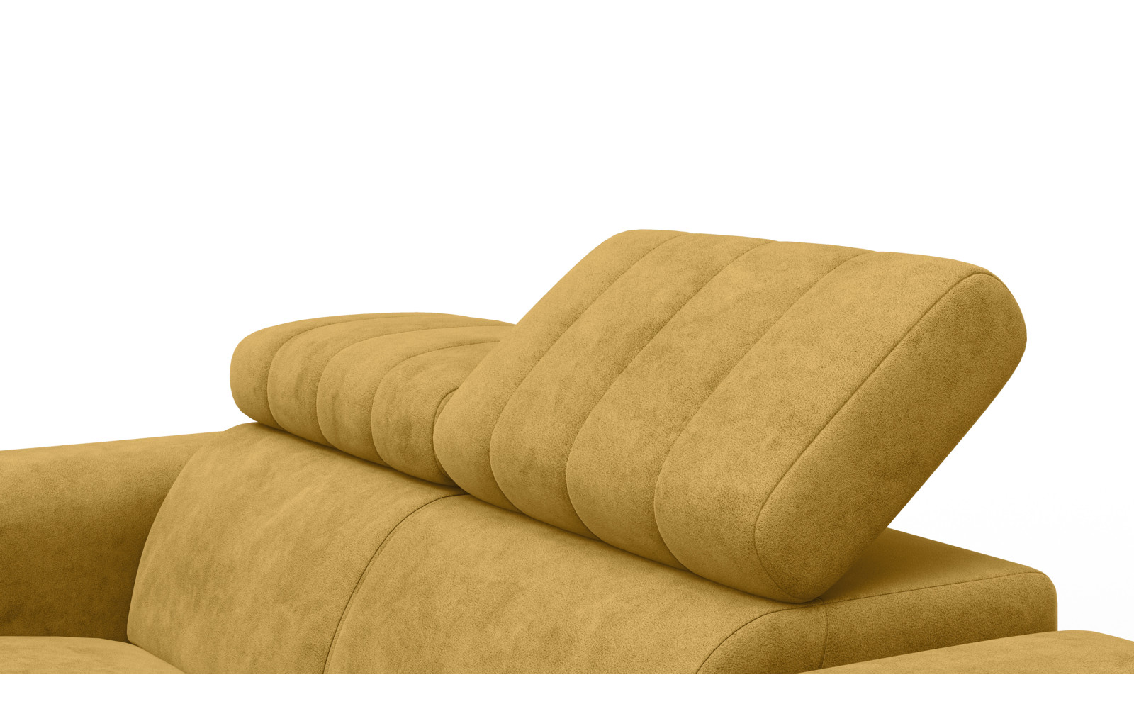 Canapé 2 places NORDEL, tissu moutarde