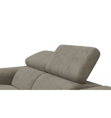 Canapé relax 2 places NORDEL, tissu beige foncé