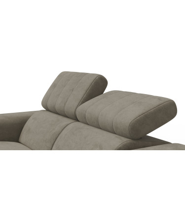 Canapé relax 2 places NORDEL, tissu beige foncé