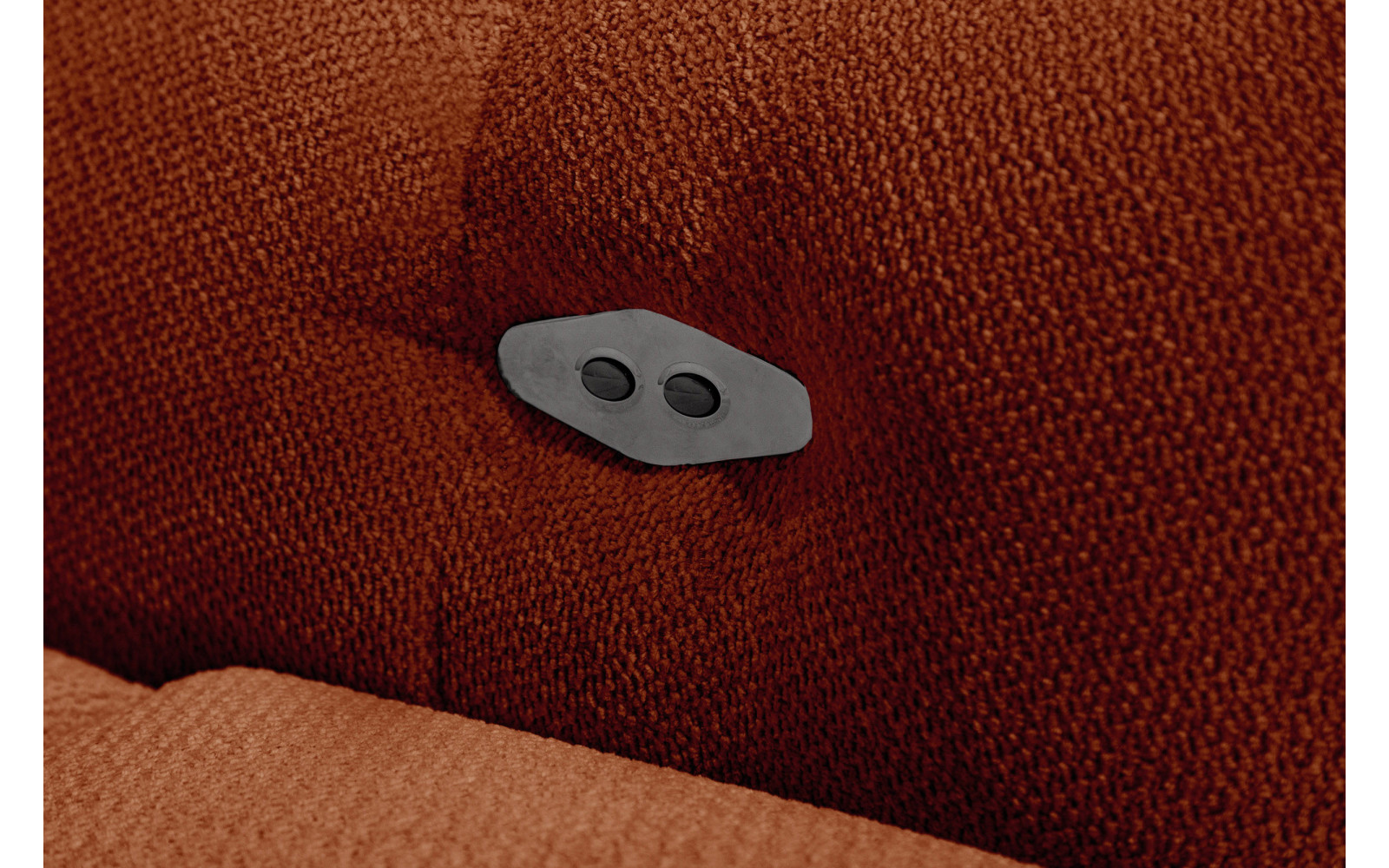 KIMI 3-Sitzer Ecksofa links, ausziehbarer Sitz, verstellbare Kopfstützen, rot