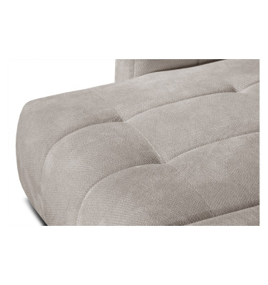 KIMI 3-Sitzer Ecksofa links, ausziehbarer Sitz, verstellbare Kopfstützen, beige