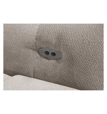 KIMI 3-Sitzer Ecksofa links, ausziehbarer Sitz, verstellbare Kopfstützen, beige