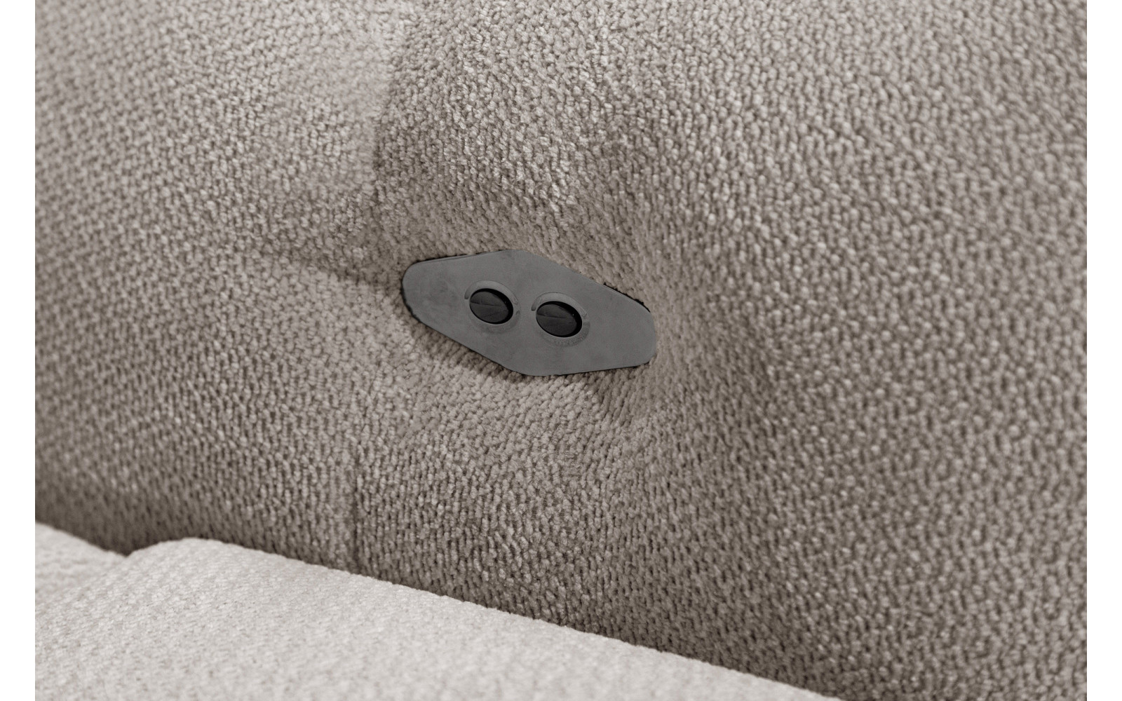 KIMI 3-Sitzer Ecksofa links, ausziehbarer Sitz, verstellbare Kopfstützen, beige