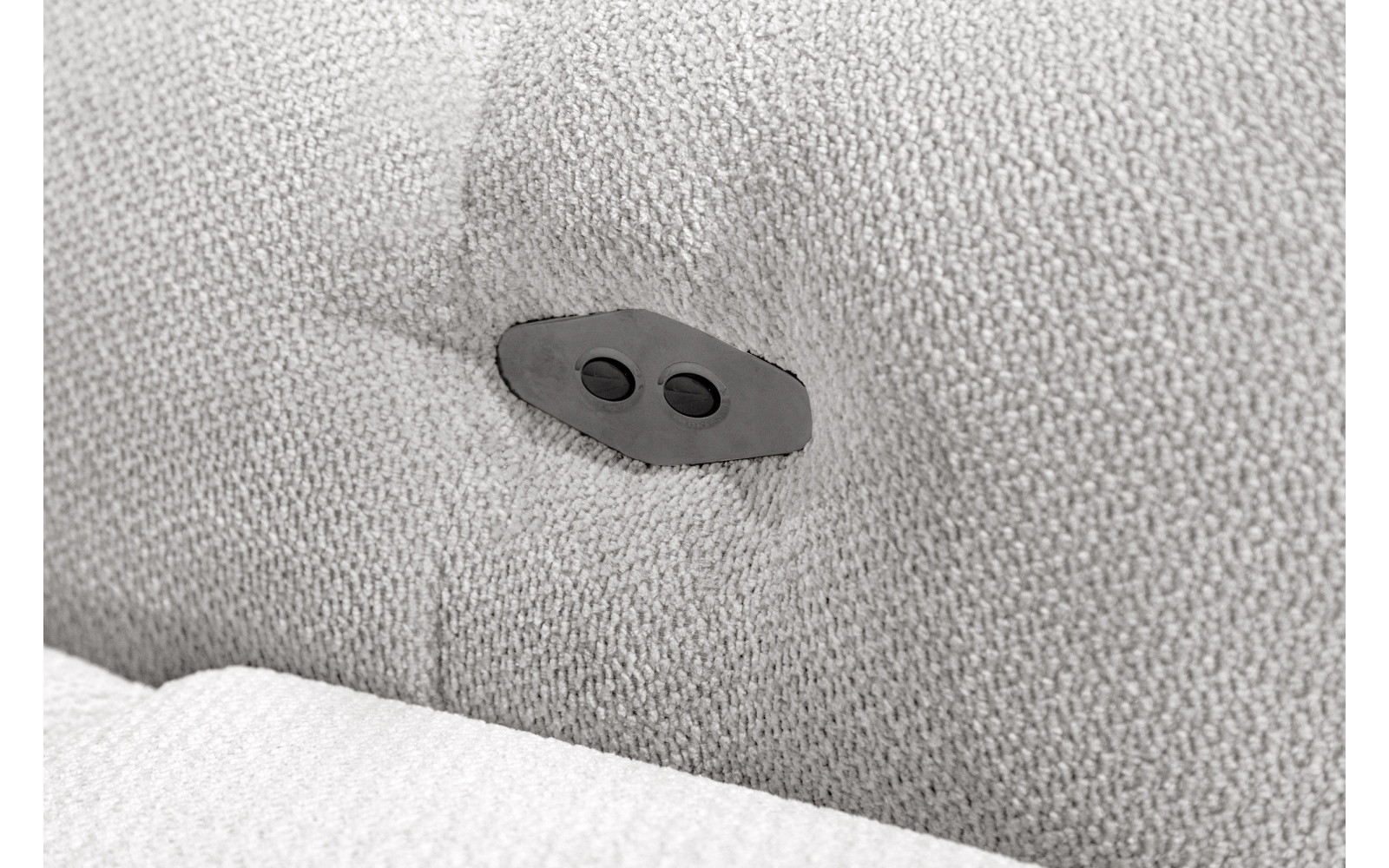 KIMI 3-Sitzer Ecksofa links, ausziehbarer Sitz, verstellbare Kopfstützen, creme