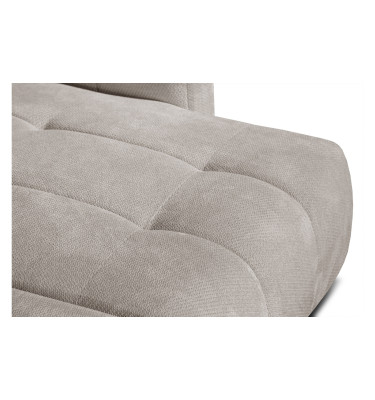 KIMI 3-Sitzer Ecksofa rechts, ausziehbarer Sitz, verstellbare Kopfstützen, beige
