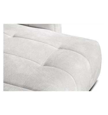 KIMI 3-Sitzer Ecksofa rechts, ausziehbarer Sitz, verstellbare Kopfstützen, creme