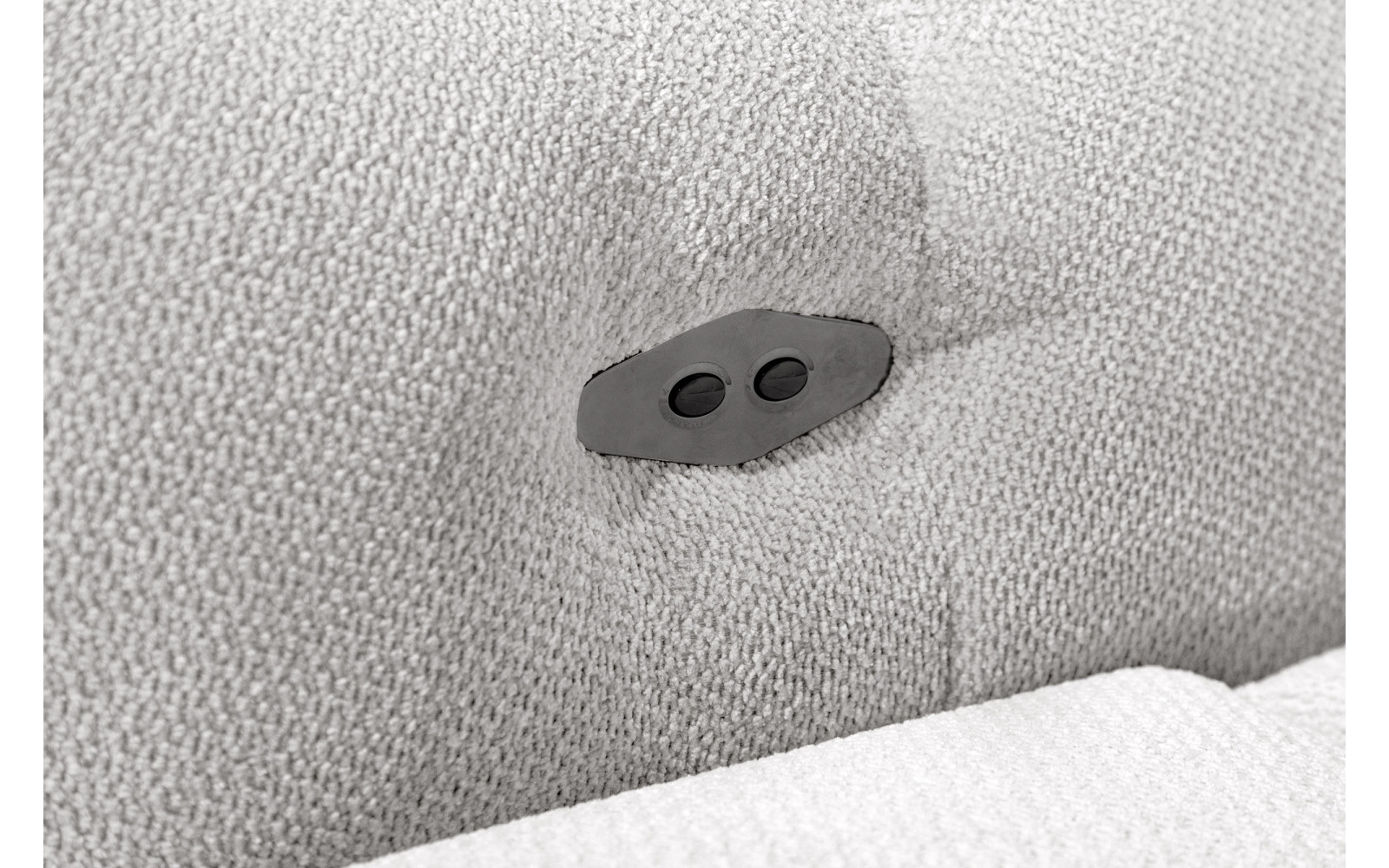 KIMI 3-Sitzer Ecksofa rechts, ausziehbarer Sitz, verstellbare Kopfstützen, creme