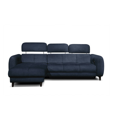 SVEN 3-Sitzer Ecksofa links, 1 relax XL, verstellbare Kopfstützen, marineblau