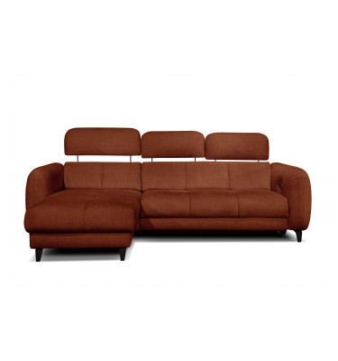 SVEN 3-Sitzer Ecksofa links, 1 relax XL, verstellbare Kopfstützen, rot