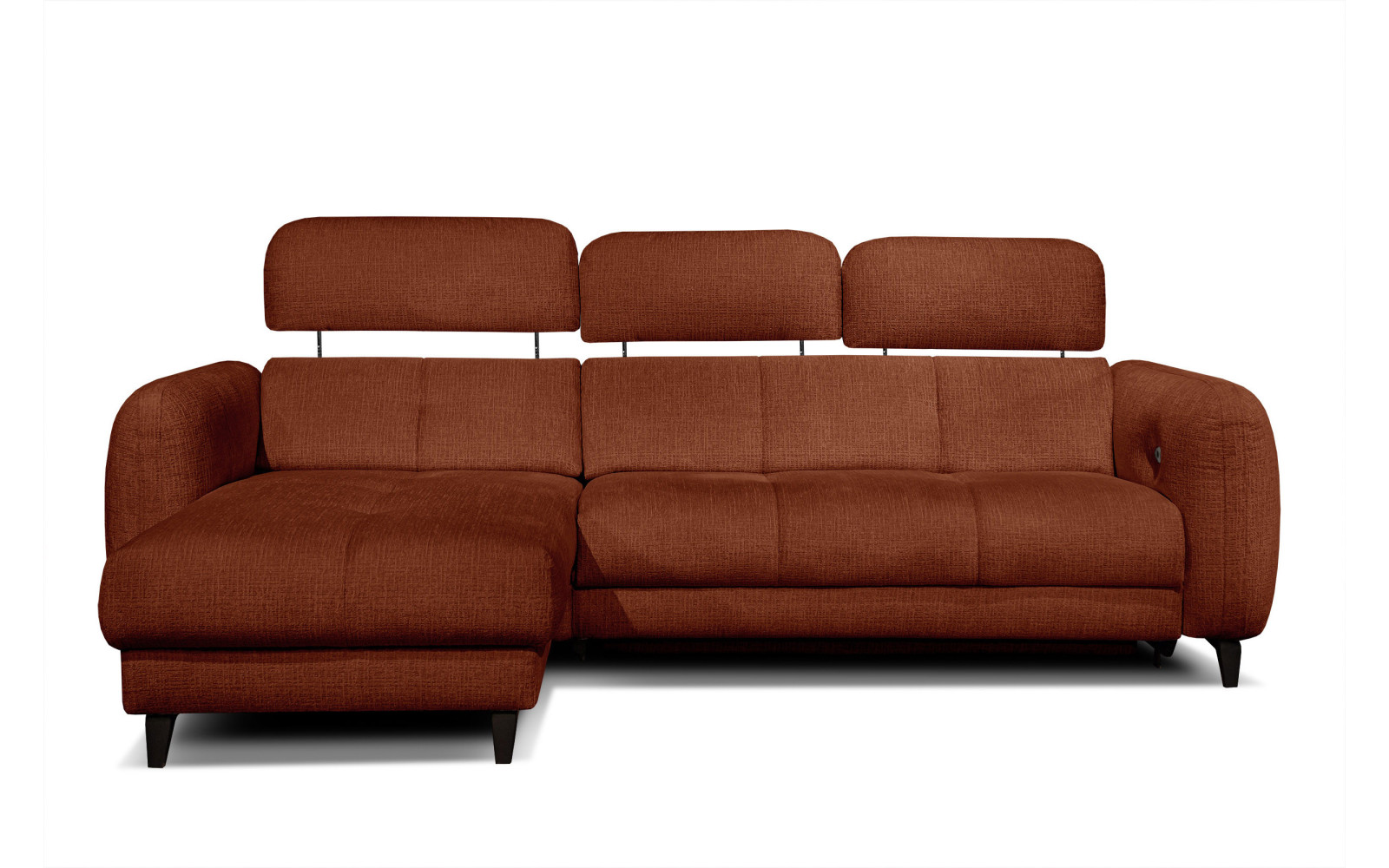 SVEN 3-Sitzer Ecksofa links, 1 relax XL, verstellbare Kopfstützen, rot