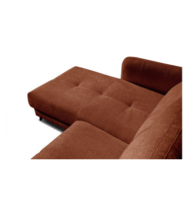 SVEN 3-Sitzer Ecksofa links, 1 relax XL, verstellbare Kopfstützen, rot