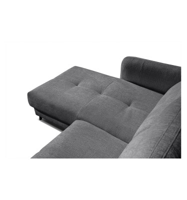 SVEN 3-Sitzer Ecksofa links, 1 relax XL, verstellbare Kopfstützen, dunkelgrau