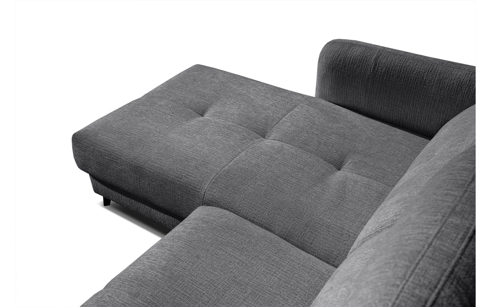 SVEN 3-Sitzer Ecksofa links, 1 relax XL, verstellbare Kopfstützen, dunkelgrau