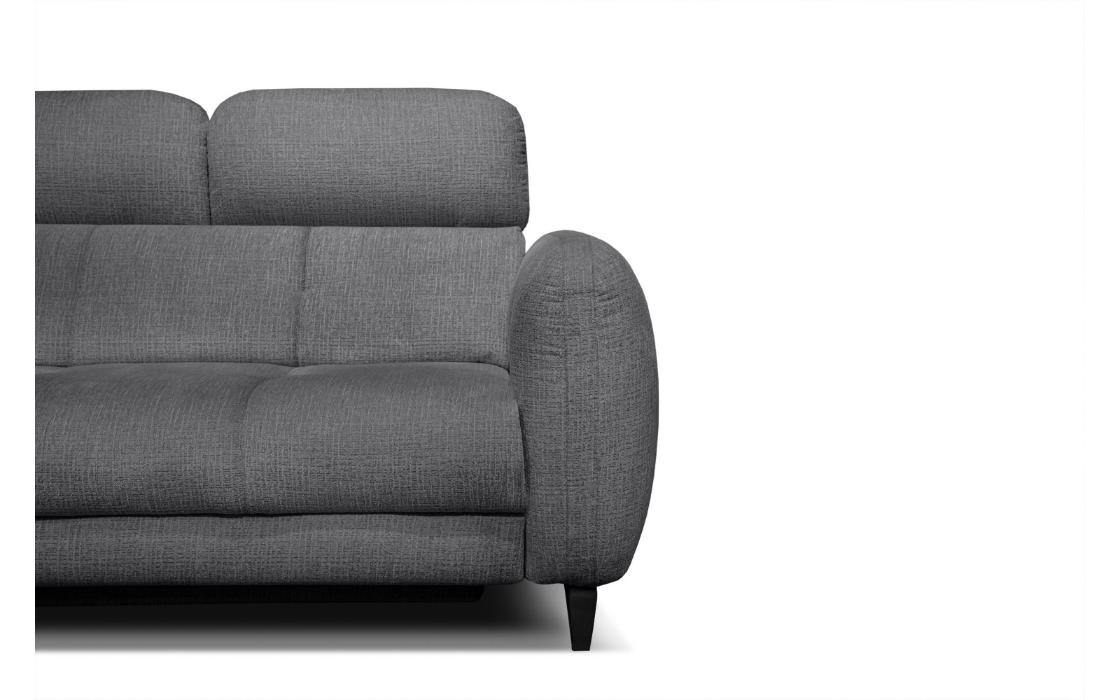 SVEN 3-Sitzer Ecksofa links, 1 relax XL, verstellbare Kopfstützen, dunkelgrau