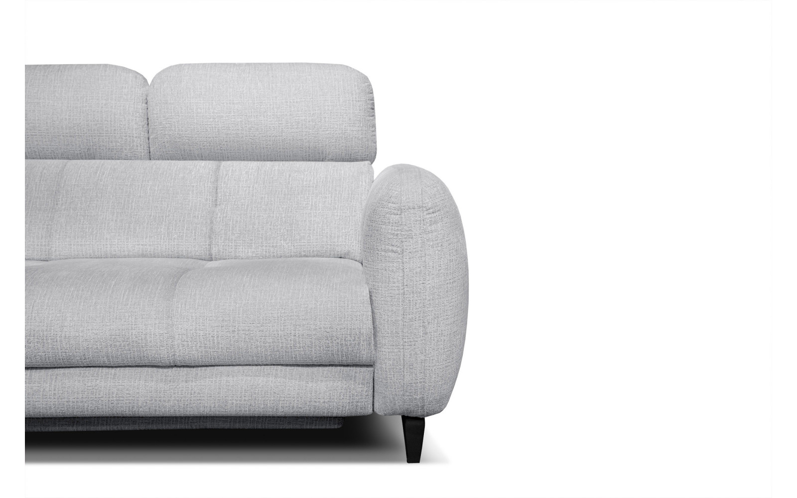 SVEN 3-Sitzer Ecksofa links, 1 relax XL, verstellbare Kopfstützen, hellgrau