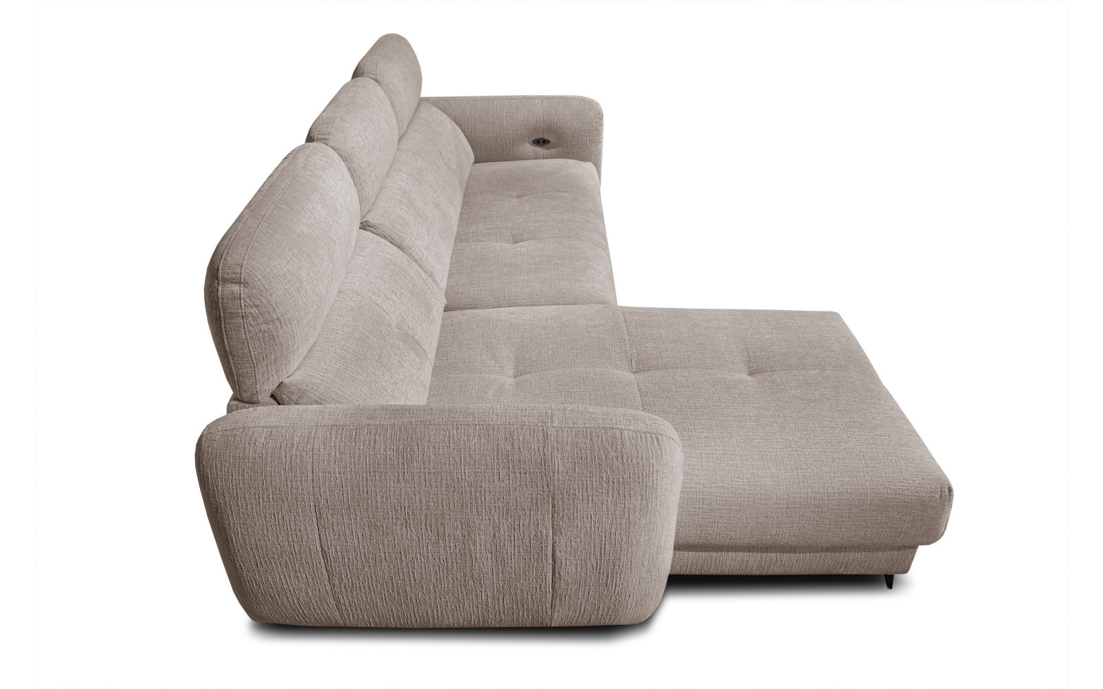 SVEN 3-Sitzer Ecksofa links, 1 relax XL, verstellbare Kopfstützen, beige