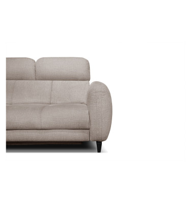 SVEN 3-Sitzer Ecksofa links, 1 relax XL, verstellbare Kopfstützen, beige
