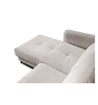 SVEN 3-Sitzer Ecksofa links, 1 relax XL, verstellbare Kopfstützen, creme