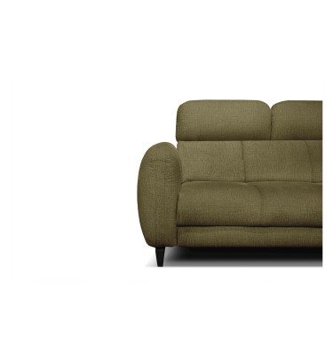 SVEN Ecksofa 3-Sitzer rechts, 1 relax XL, verstellbare Kopfstützen, olivgrün