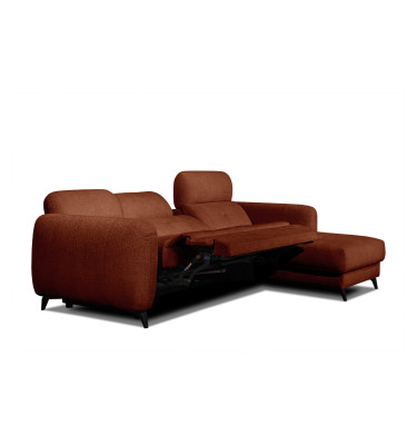 SVEN Ecksofa 3-Sitzer rechts, 1 relax XL, verstellbare Kopfstützen, rot